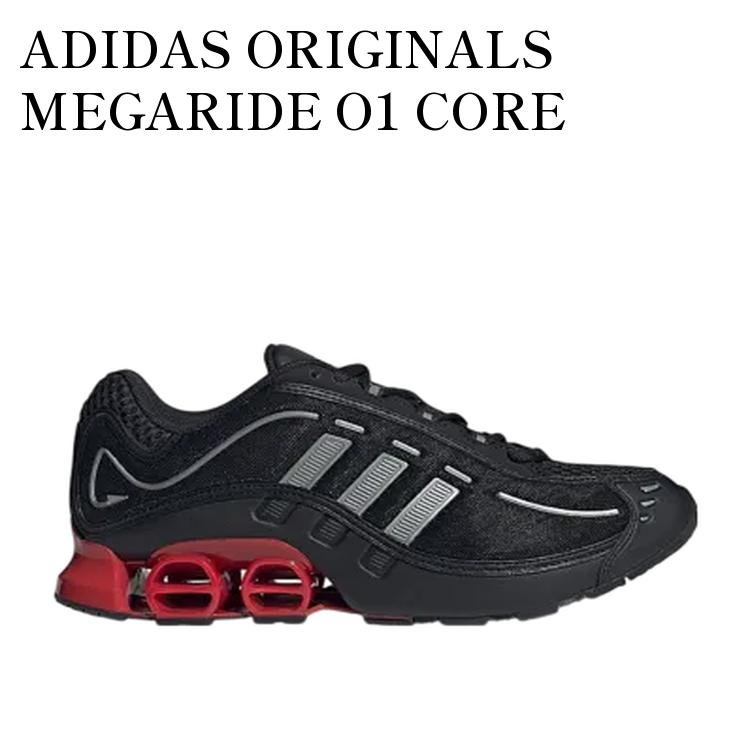 【お取り寄せ商品】ADIDAS ORIGINALS MEGARIDE O1 CORE BLACK/BETTER SCARLET/CARBON アディダスオリジナルス メガライド O1 コアブラック/ベタースカーレット/カーボン JH7925 メンズ レディース 人気 おしゃれ｜RAISE