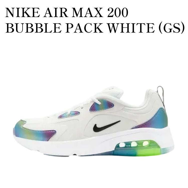 【お取り寄せ商品】NIKE AIR MAX 200 BUBBLE PACK WHITE (GS) ナイキ エアマックス バブル パック ホワイト (GS) CT9632-100 メンズ レディース 人気 おしゃれ