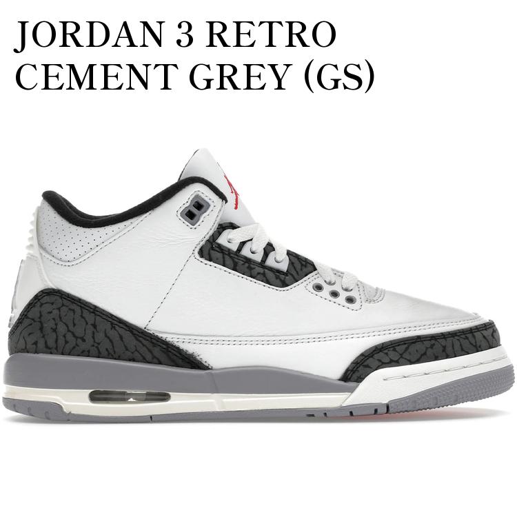 【海外限定 お取り寄せ商品】JORDAN 3 RETRO CEMENT GREY (GS) DM0967-106 メンズ レディース 人気 おしゃれ