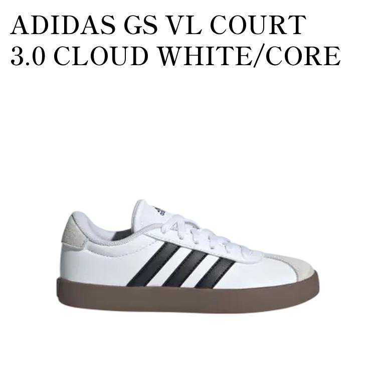 【お取り寄せ商品】ADIDAS GS VL COURT 3.0 CLOUD WHITE/CORE BLACK/GREY ONE アディダス GS VL コート3.0 クラウドホワイト/コアブラック/グレーワン (キッズ) ID9062 メンズ レディース 人気 おしゃれ｜RAISE
