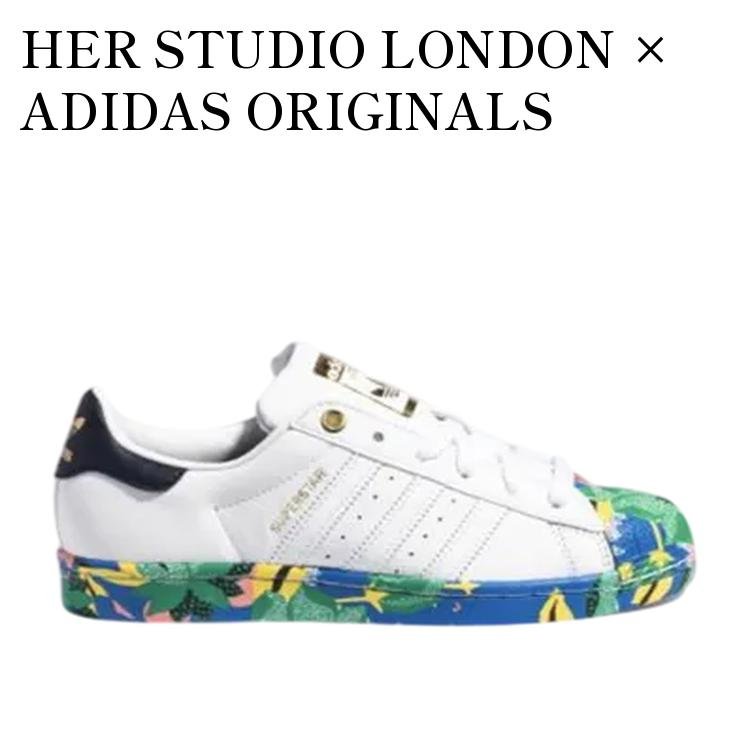 【お取り寄せ商品】HER STUDIO LONDON &times; ADIDAS ORIGINALS WOMEN'S SUPERSTAR FLORAL PRINT ハー スタジオ ロンドン &times; アディダスオリジナルス ウィメンズ スーパースター フローラルプリント FW2526 メンズ レディース 人気 おしゃれ｜RAISE