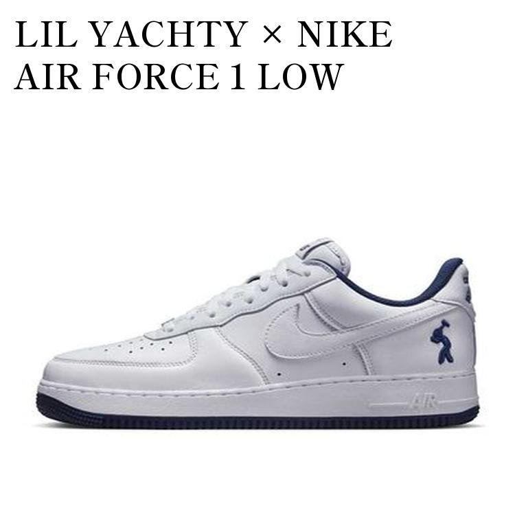 【お取り寄せ商品】LIL YACHTY &times; NIKE AIR FORCE 1 LOW WHITE/MIDNIGHT NAVY リルヨッティ &times; ナイキ エアフォース1 ロー ホワイト/ミッドナイト ネイビー IB5720-100 メンズ レディース 人気 おしゃれ｜RAISE