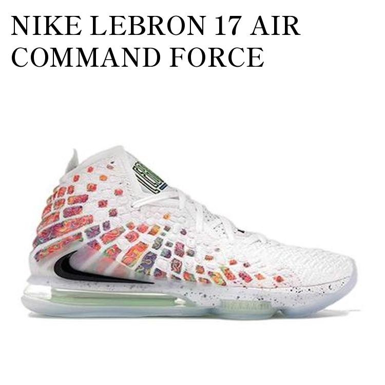 【お取り寄せ商品】NIKE LEBRON 17 AIR COMMAND FORCE WHITE/BLACK MULTI ナイキ レブロン 17 エア コマンド フォース ホワイト/ブラック マルチ BQ3177-100 メンズ レディース 人気 おしゃれ|RAISE