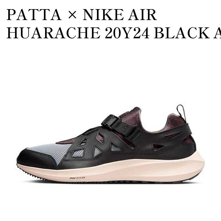 【お取り寄せ商品】PATTA × NIKE AIR HUARACHE 20Y24 BLACK AND COOL GREY パタ × ナイキ エアハラチ 20Y24 ブラック アンド クールグレー FJ4201-001 メンズ レディース 人気 おしゃれ 21,833円