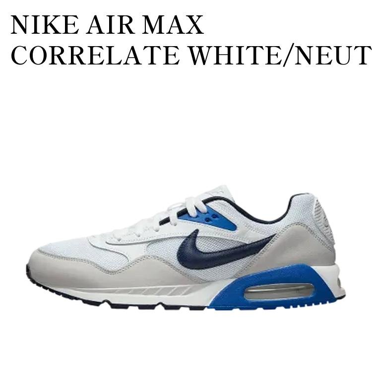 【お取り寄せ商品】NIKE AIR MAX CORRELATE WHITE/NEUTRAL GREY/GAME ROYAL/OBSIDIAN ナイキ エアマックス コリレート ホワイト/ニュートラルグレー/ゲームロイヤル/オブシディアン 511416-126 メンズ レディース 人気 おしゃれ画像