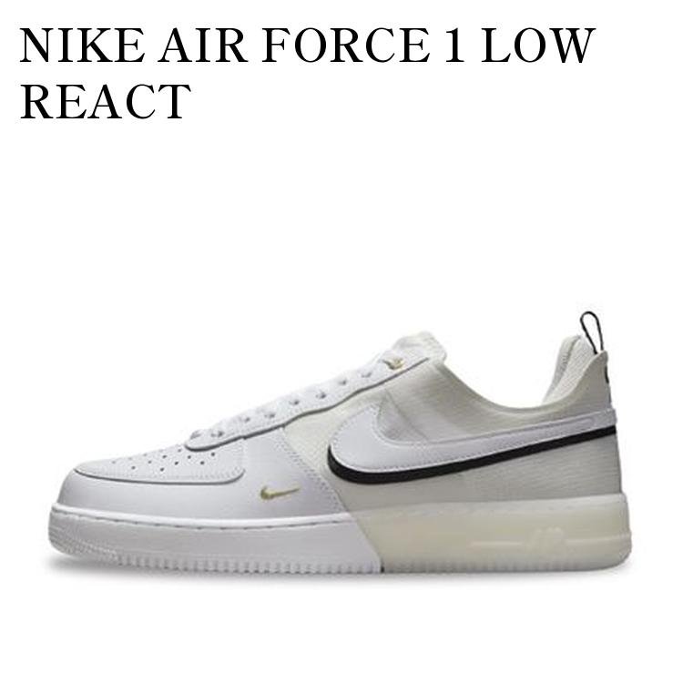 【お取り寄せ商品】NIKE AIR FORCE 1 LOW REACT WHITE/SAIL/BLACK ナイキ エアフォース1 ロー リアクト ホワイト/セイル/ブラック DQ7669-100 メンズ レディース 人気 おしゃれ|RAISE