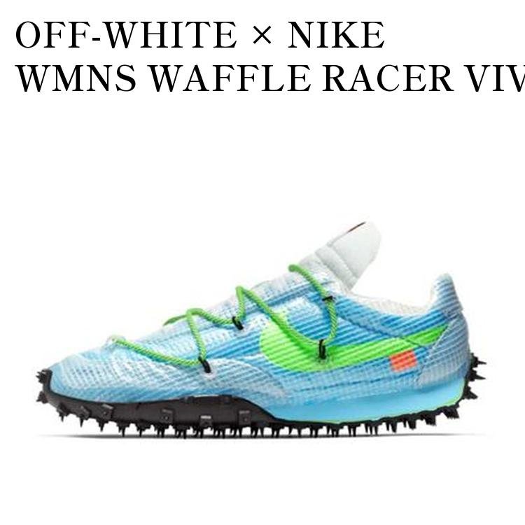 【お取り寄せ商品】OFF-WHITE &times; NIKE WMNS WAFFLE RACER VIVID SKY オフホワイト &times; ナイキ ウィメンズ ワッフル レーサー ビビッドスカイ CD8180-400 メンズ レディース 人気 おしゃれ｜RAISE