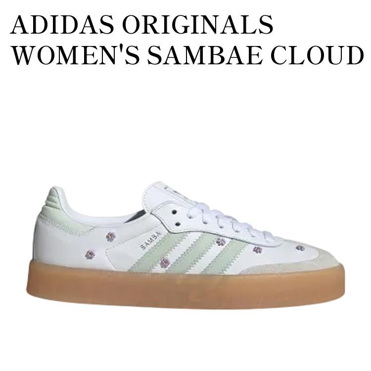 【お取り寄せ商品】ADIDAS ORIGINALS WOMEN'S SAMBAE CLOUD WHITE/LINEN GREEN/GUM アディダスオリジナルス ウィメンズ サンベイ クラウドホワイト/リネングリーン/ガム JS3954 メンズ レディース 人気 おしゃれ
