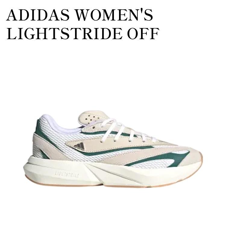 【お取り寄せ商品】ADIDAS WOMEN'S LIGHTSTRIDE OFF WHITE/SILVER METALLIC/COLLEGIATE GREEN アディダス ウィメンズ ライトストライド オフホワイト/シルバーメタリック/カレッジグリーン JH6961 メンズ レディース 人気 おしゃれ|RAISE