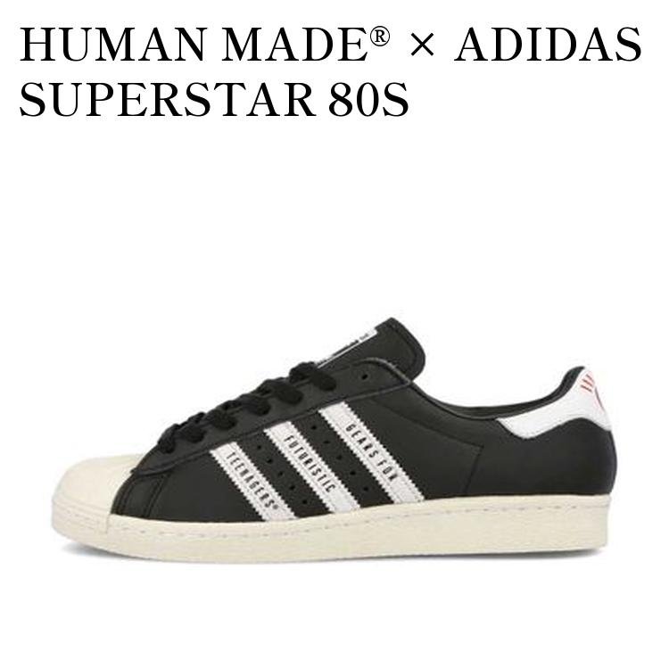 【お取り寄せ商品】HUMAN MADE® × ADIDAS SUPERSTAR 80S BLACK/WHITE ヒューマン メイド × アディダス スーパースター80s ブラック/ホワイト FY0729 メンズ レディース 人気 おしゃれ|RAISE