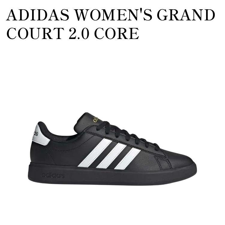 【お取り寄せ商品】ADIDAS WOMEN'S GRAND COURT 2.0 CORE BLACK/CLOUD WHITE/GOLD METALLIC アディダス ウィメンズ グランドコート2.0 コアブラック/クラウドホワイト/ゴールドメタリック JH7243 メンズ レディース 人気 おしゃれ|RAISE