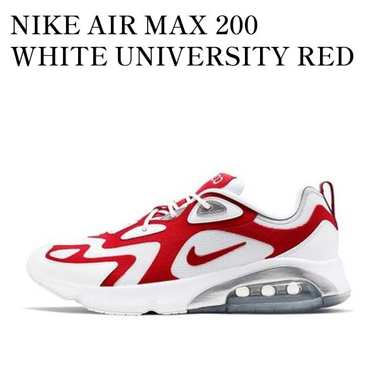 【お取り寄せ商品】NIKE AIR MAX 200 WHITE UNIVERSITY RED ナイキ エアマックス ホワイト ユニバーシティ レッド AQ2568-100 メンズ レディース 人気 おしゃれ