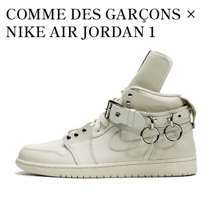 【お取り寄せ商品】COMME DES GAR&Ccedil;ONS &times; NIKE AIR JORDAN 1 HIGH WHITE コム・デ・ギャルソン &times; ナイキ エアジョーダン 1 ハイ ホワイト CN5738-100 メンズ レディース 人気 おしゃれ｜RAISE 49,950円