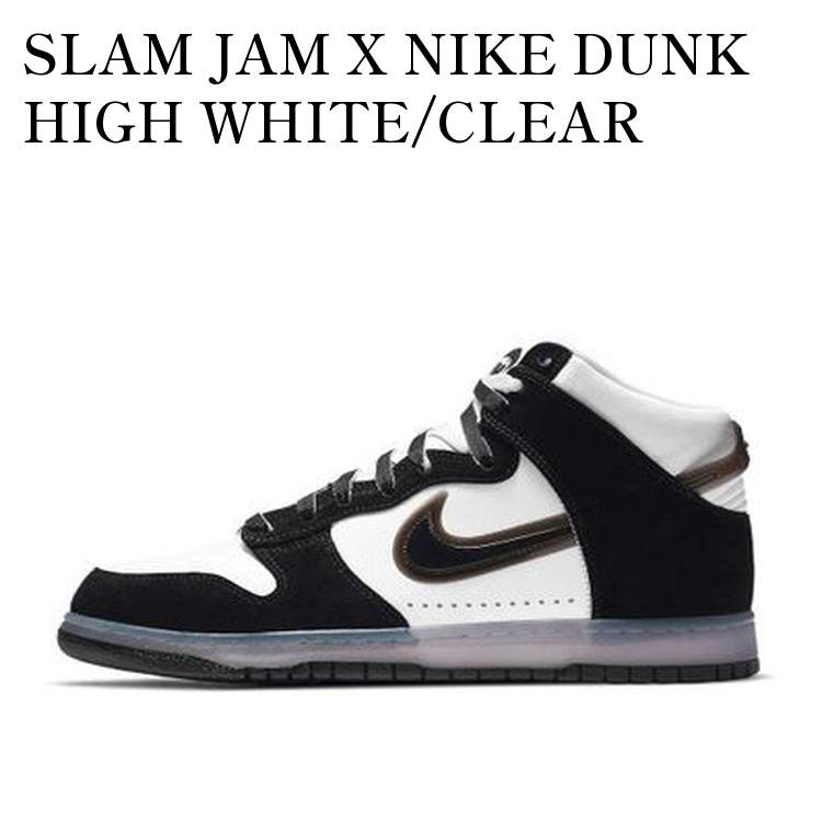 【お取り寄せ商品】SLAM JAM X NIKE DUNK HIGH WHITE/CLEAR BLACK スラムジャム × ナイキ ダンク ハイ ホワイト/クリアブラック DA1639-101 メンズ レディース 人気 おしゃれ画像