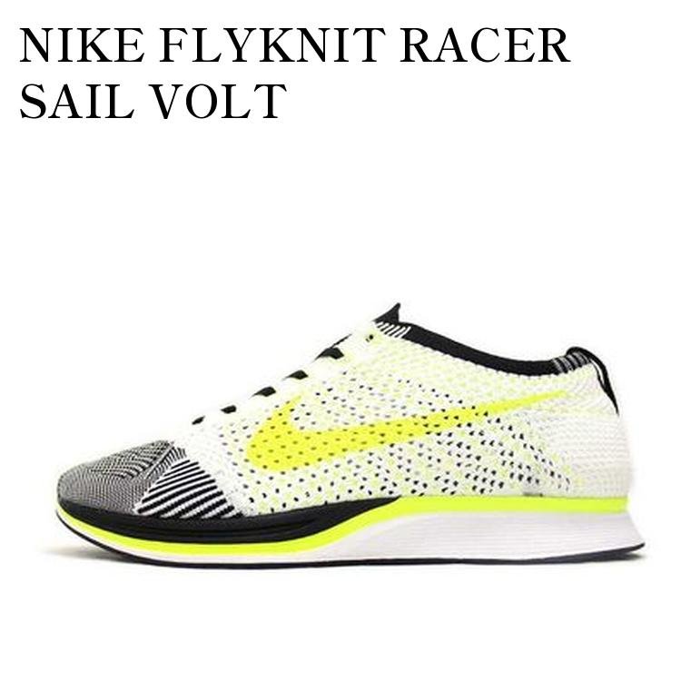 【お取り寄せ商品】NIKE FLYKNIT RACER SAIL VOLT ナイキ フライニット レーサー セイル ボルト 526628-170 メンズ レディース 人気 おしゃれ