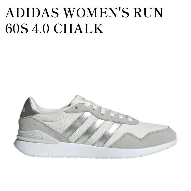 【お取り寄せ商品】ADIDAS WOMEN'S RUN 60S 4.0 CHALK WHITE/SILVER METALLIC/GREY TWO アディダス ウィメンズ ラン 60s 4.0 チョークホワイト/シルバーメタリック/グレーツー JR6628 メンズ レディース 人気 おしゃれ