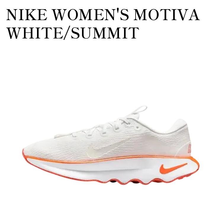 【お取り寄せ商品】NIKE WOMEN\'S MOTIVA WHITE/SUMMIT WHITE/TURF ORANGE/WHITE ナイキ ウィメンズ モティバ ホワイト/サミットホワイト/ターフオレンジ/ホワイト DV1238-109 メンズ レディース 人気 おしゃれ｜RAISE