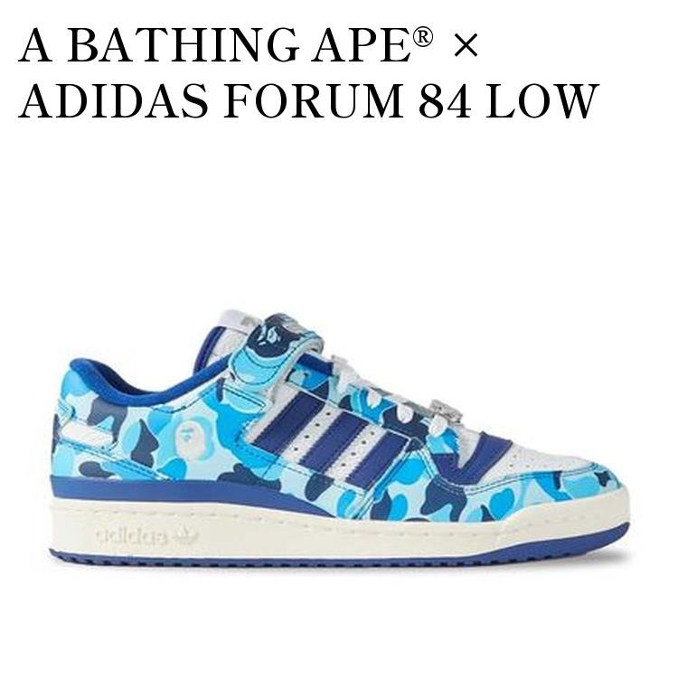 【お取り寄せ商品】A BATHING APE®? × ADIDAS FORUM 84 LOW 30TH ANNIVERSARY BLUE CAMO ア ベイシング エイプ × アディダス フォーラム84 ロー 30th アニバーサリーブルー カモ ID4772 メンズ レディース 人気 おしゃれ|RAISE