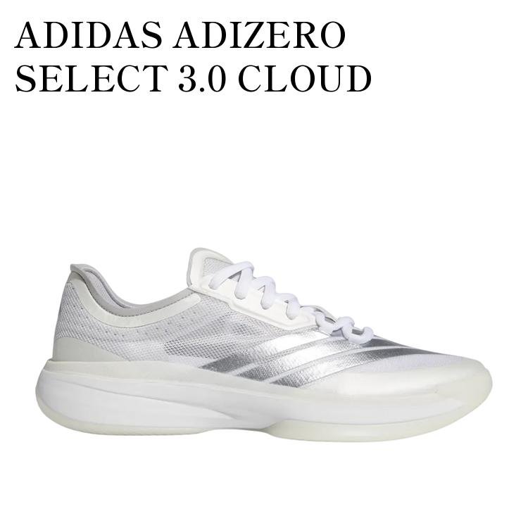 【お取り寄せ商品】ADIDAS ADIZERO SELECT 3.0 CLOUD WHITE/SILVER METALLIC/GREY TWO アディダス アディゼロ セレクト 3.0 クラウドホワイト/シルバーメタリック/グレーツー JQ6410 メンズ レディース 人気 おしゃれ｜RAISE