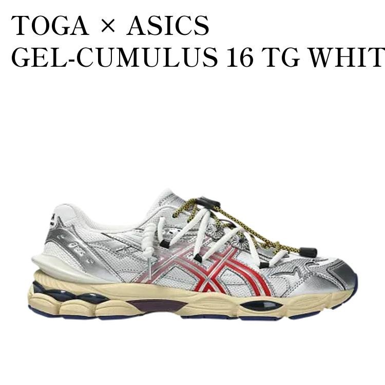 【お取り寄せ商品】TOGA &times; ASICS GEL-CUMULUS 16 TG WHITE/RED PURE SILVER トーガ &times; アシックス ゲルキュムラス16 TG ホワイト/レッドピュアシルバー 1203B115-100 メンズ レディース 人気 おしゃれ｜RAISE 78,925円