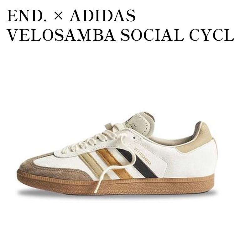 【お取り寄せ商品】END. &times; ADIDAS VELOSAMBA SOCIAL CYCLING LEGEND INK エンド &times; アディダス ベロサンバ ソーシャル サイクリング レジェンド インク IF2864 メンズ レディース 人気 おしゃれ｜RAISE