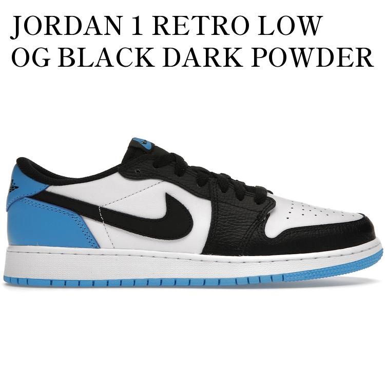 【海外限定 お取り寄せ商品】JORDAN 1 RETRO LOW OG BLACK DARK POWDER BLUE (GS) CZ0858-104 メンズ レディース 人気 おしゃれ