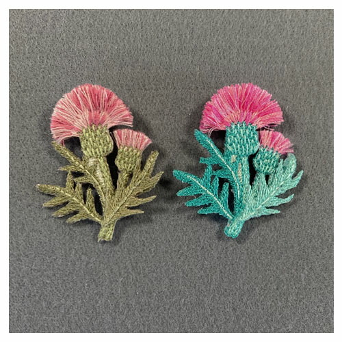 楽天市場】【スミレ】Made in japan刺繍、ブローチ、全面刺繍