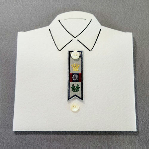 【トラッド縦/月桂樹】刺繍ボタンアクセサリー、Madeinjapan、刺しゅう、刺繍、簡単、シャツボタン、アクセサリー、手軽につけ外しができる、軽い、ワンポイント、かっこいい、プレゼント