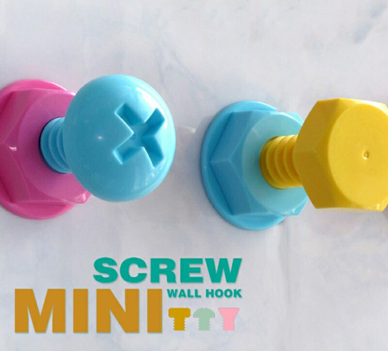 【楽天市場】ネジフック 粘着フック コートフック 強粘着 かわいい フック 穴開け不要 壁 ドア 浴室 寝室 玄関 部屋 プレゼンド ギフト ...