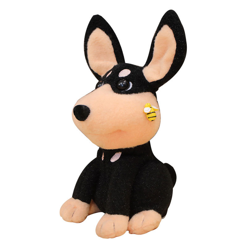 ❤️SALE❤️吠える犬のぬいぐるみ ❤️ 大きな目 リボン付き　可愛いいぬ ❤️週末SALE❤️吠える犬のぬいぐるみ ❤️ 大きな目 リボン