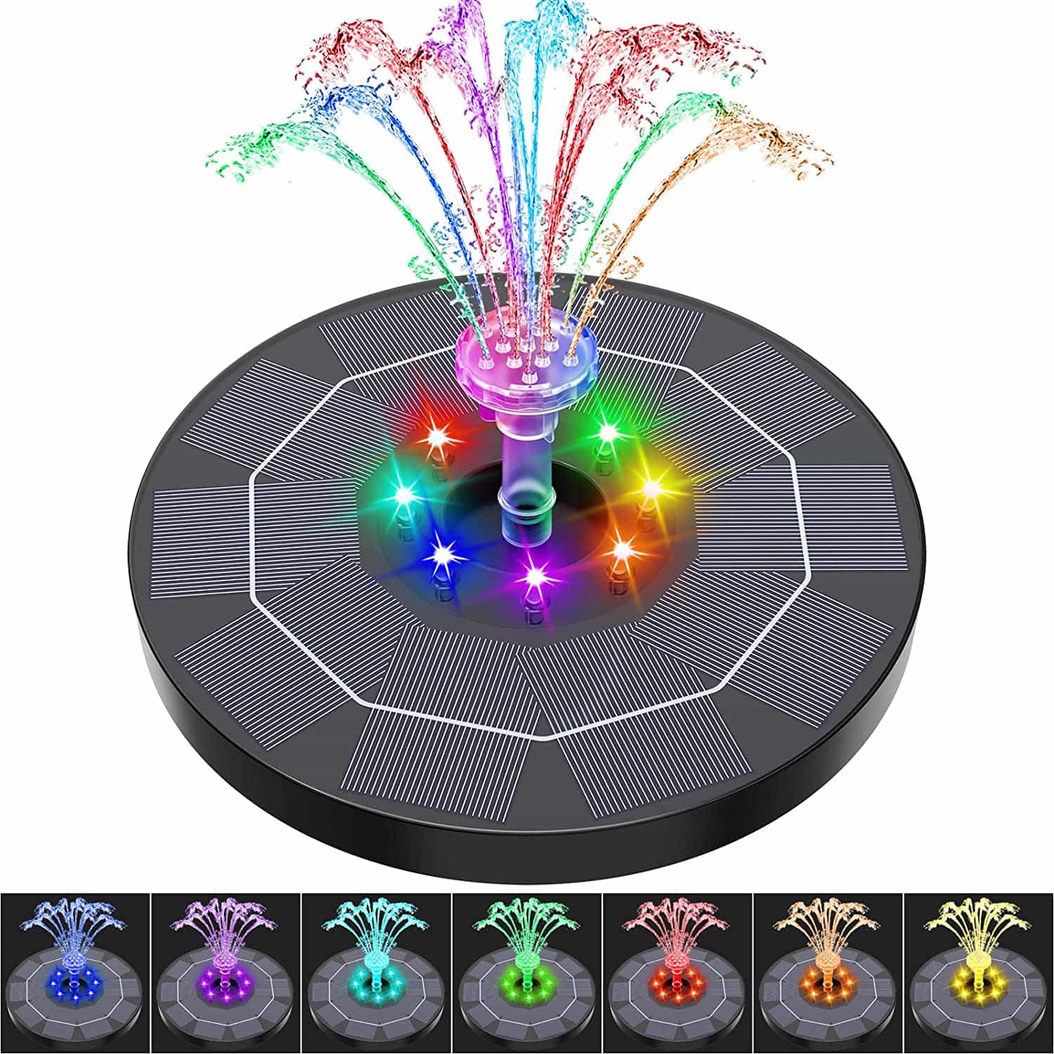 楽天市場】＼楽天1位／ソーラーポンプ 3W LEDライト付き ソーラー噴水