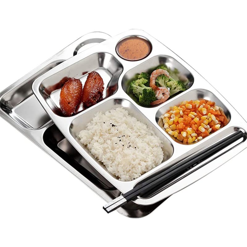 楽天市場】18‐8ステンレス ランチ皿 5B 深型スクウェアプレート 幅283