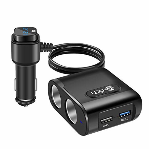 希少 シガーソケット USB2ポート 電圧表示搭載 カーチャージ 分配器 急速充電c シガーソケット USB2ポート 電圧表示搭載 カーチャージ 分配器 急速充電c