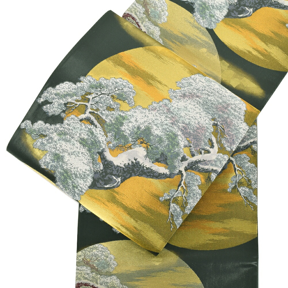 楽天市場】西陣織袋帯 研ぎ出し箔・応挙雪松図・六通 : 楽市きもの館