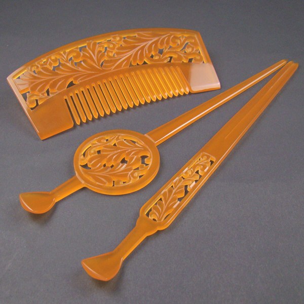 髪飾り 大原商店レディースファッション 結婚式 成人式 藤唐草 振袖 あめ色 和装 花魁簪 3点セット べっ甲色 藤唐草 袴 卒業式 ヘアアクセサリー ウェディング 前撮り パーティー 入学式 花魁 あめ色 着物 大原商店 花しおり 踊り