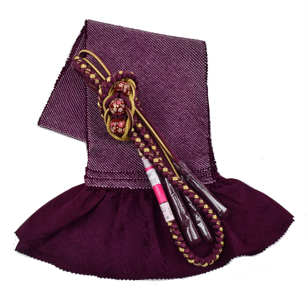 楽天市場】振袖用 帯締め帯揚げセット ワイン 帯締め 帯揚げ 総絞り