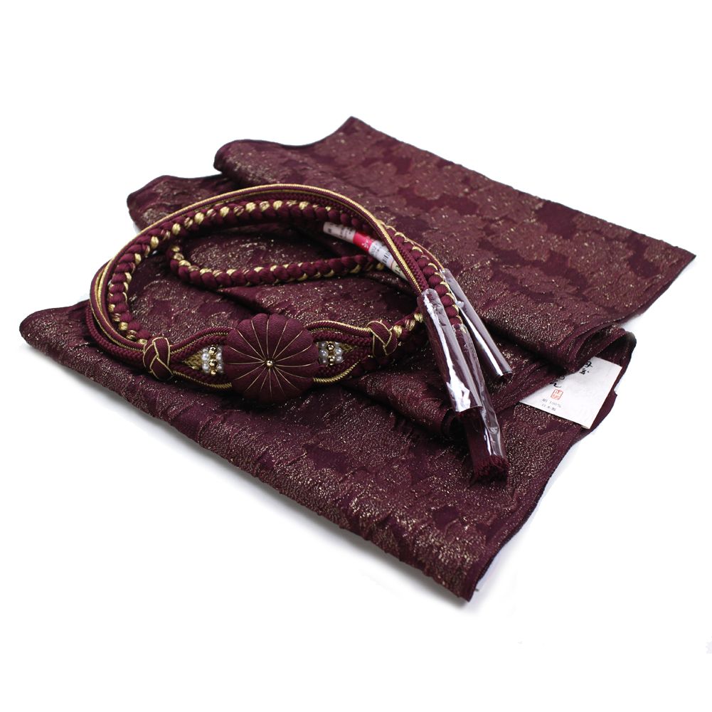 楽天市場】振袖用 飾り付万寿菊 帯締め 黒 帯締 おびじめ 成人式 結婚