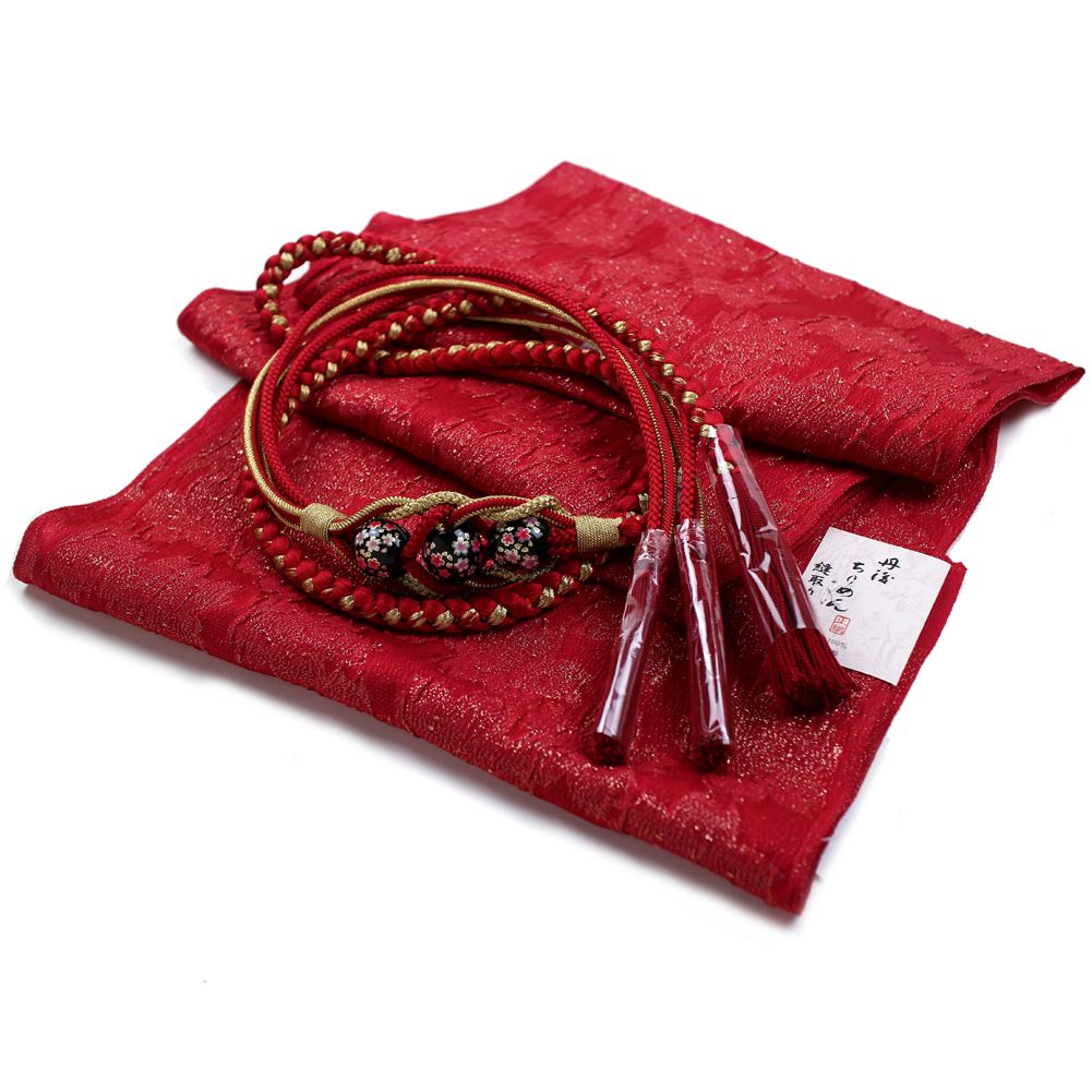 楽天市場】振袖用 帯締め帯揚げセット 赤 帯締め 帯揚げ 帯締 帯揚 総