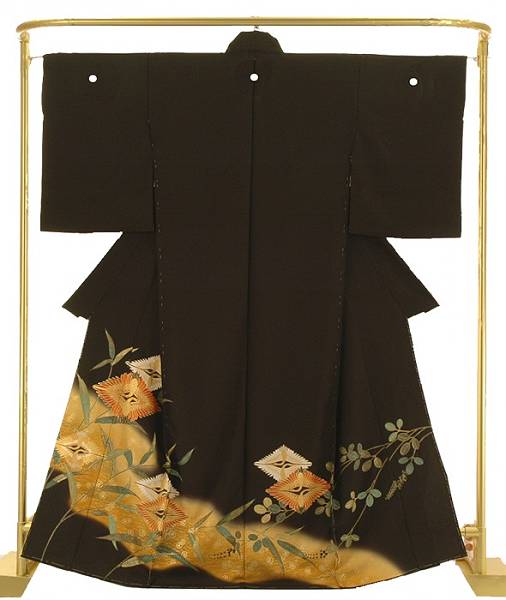 楽天市場】正絹 友禅黒留袖 吉兆金彩鶴菱文 結婚式 卒業式 フォーマル