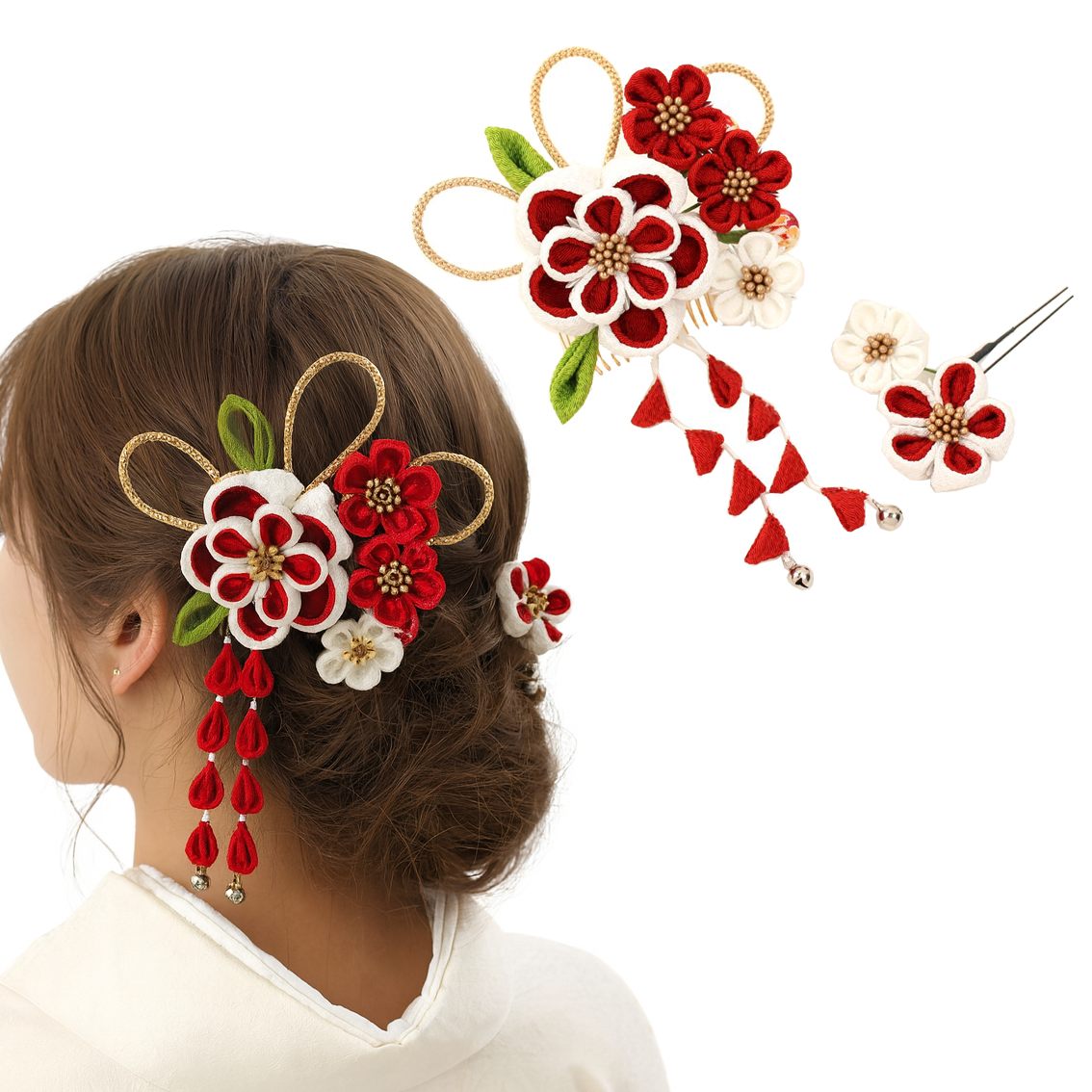 大きな つまみ細工 髪飾り 薔薇 成人式やウエディングに  振袖 結婚式 成人式 楽天市場】つまみ細工 髪飾り 【門出を祝う髪飾り】 成人式 和装 振袖