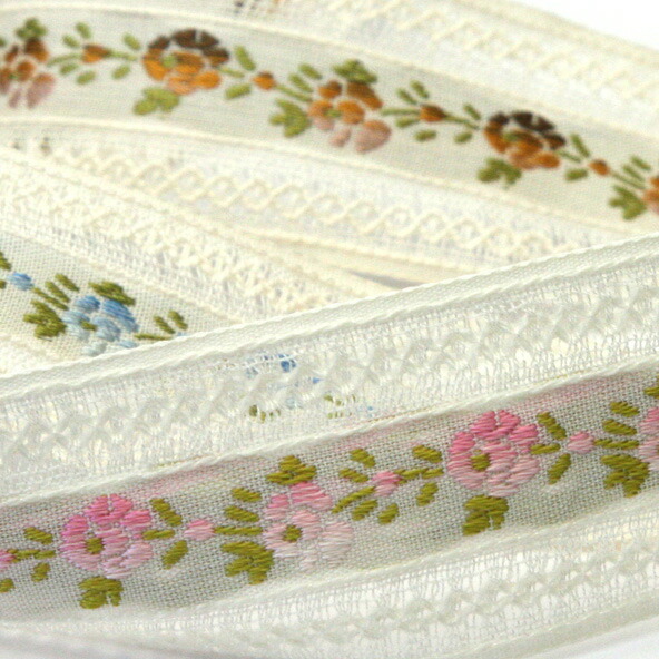 木馬 ジャカードシュロの葉 約35粍 10米突巻 服飾 手芸 MOKUBA