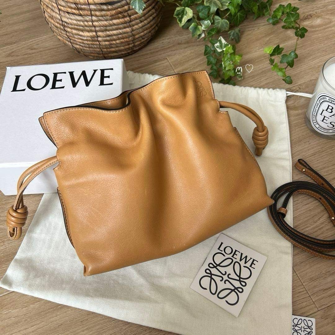 【中古】LOEWE ﾛｴﾍﾞ ﾌﾗﾒﾝｺｸﾗｯﾁ ﾐﾆ ﾚｻﾞｰｼｮﾙﾀﾞｰﾊﾞｯｸﾞ