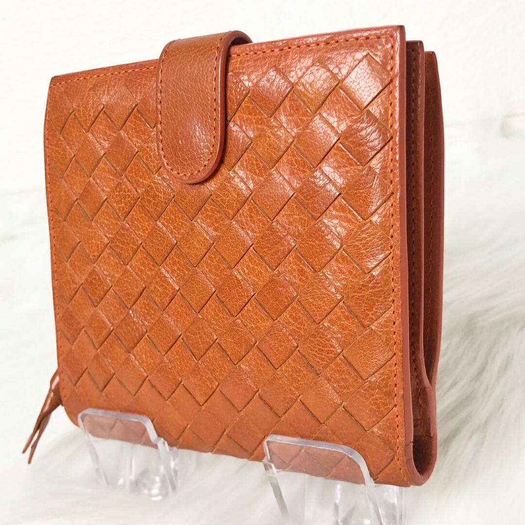 【中古】 BOTTEGA VENETA ﾎﾞｯﾃｶﾞｳﾞｪﾈﾀ 二つ折り紙入れ ｲﾝﾄﾚﾁｬｰﾄ