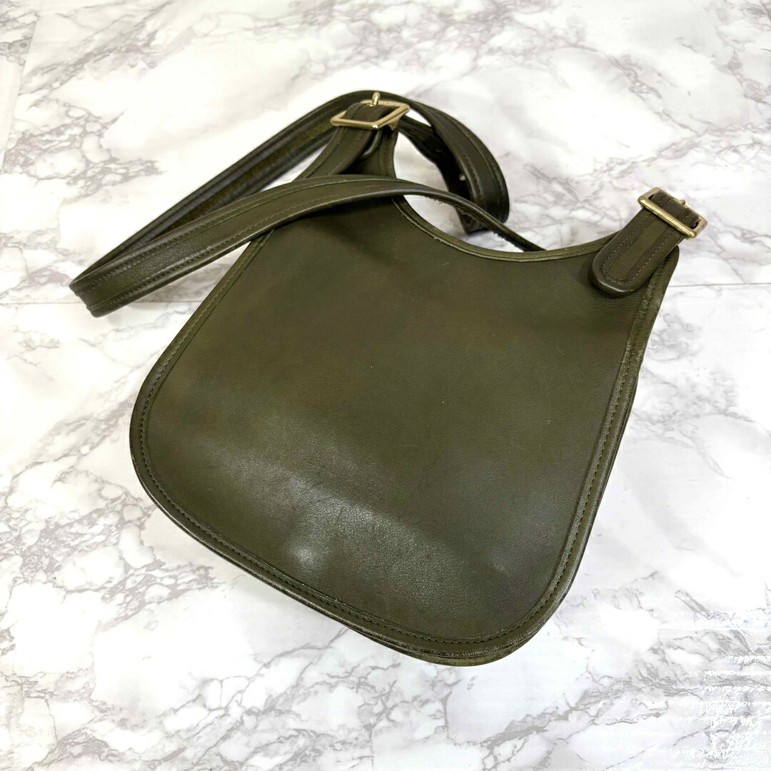 【中古】 Coach コーチ職 Vintage Legacy Shoulder Bag Olive Green
