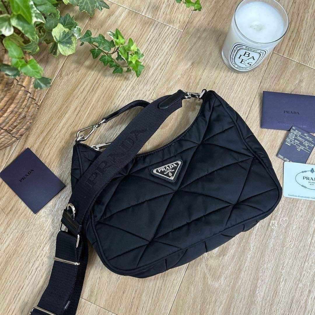 【中古】 PRADA プラダ パデッドRe-Nylon ショルダーバッグ 1BC151