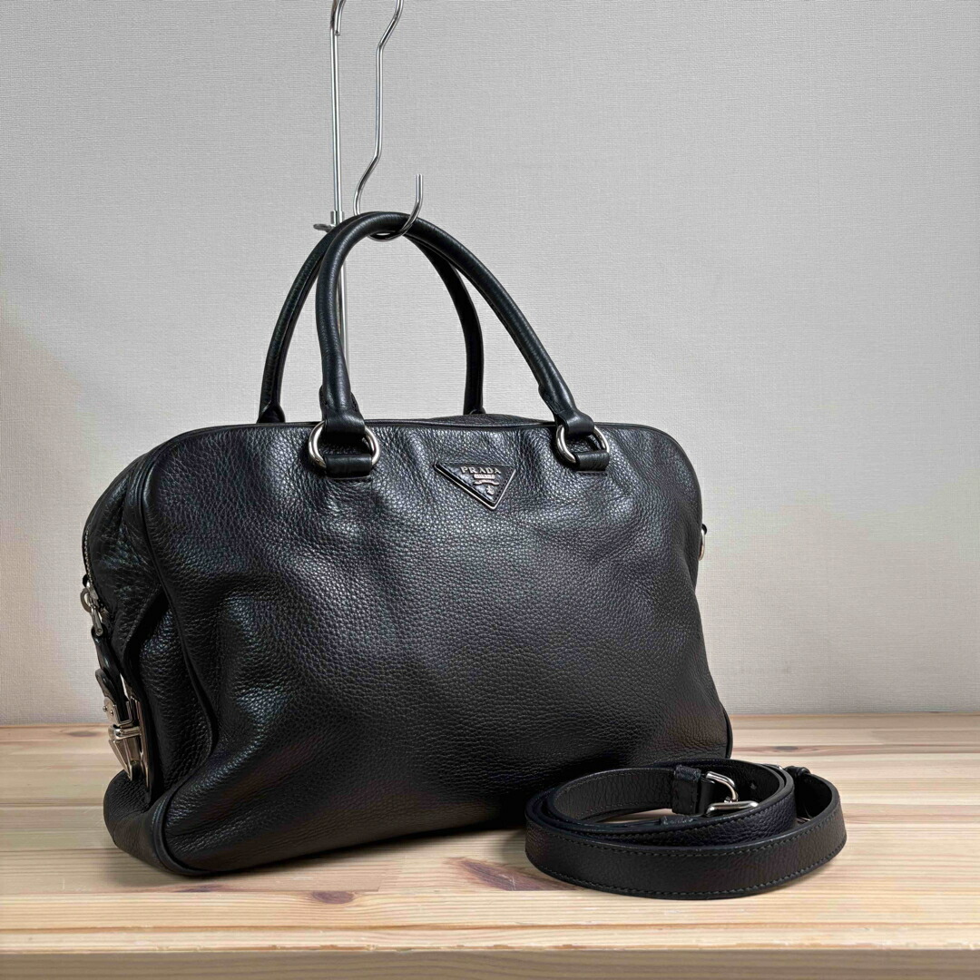 【中古】 PRADA ヴィッテロ 三角ロゴ 2way ハンドバッグ ショルダーバッグ｜Reuse Select by Rakuma