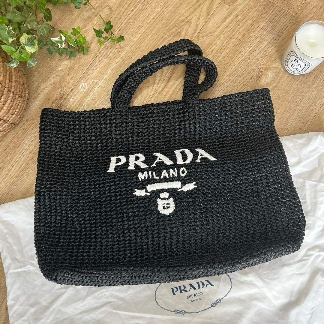 【中古】 PRADA プラダ クロシェトートバッグ 1BG392