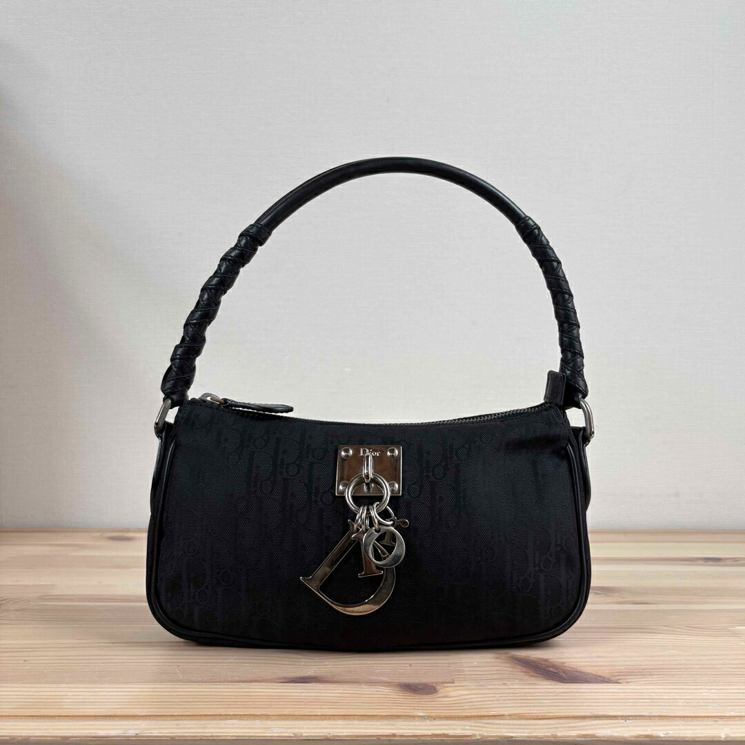 【中古】 Christian Dior クリスチャン・ディオール Lovely Trotter Hobo Bag Black｜Reuse Select by Rakuma 63,335円