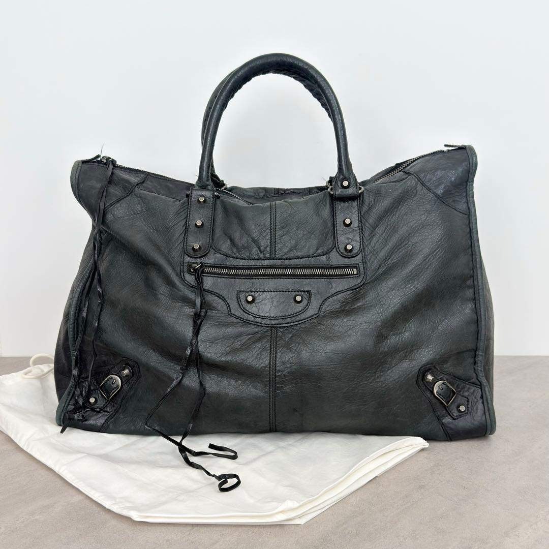 【中古】 BALENCIAGA バレンシアガ The Weekender ウィークエンダー ハンドバッグ レザー 156541|Reuse Select by Rakuma