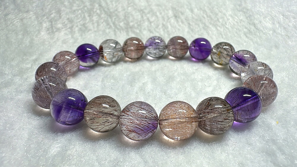 スーパーセブン　天然石ブレスレット 約13ミリ玉 高品質　超美品 楽天市場】スーパーセブン ブレスレット 高品質 13φ 16玉 No.27 : 神棚